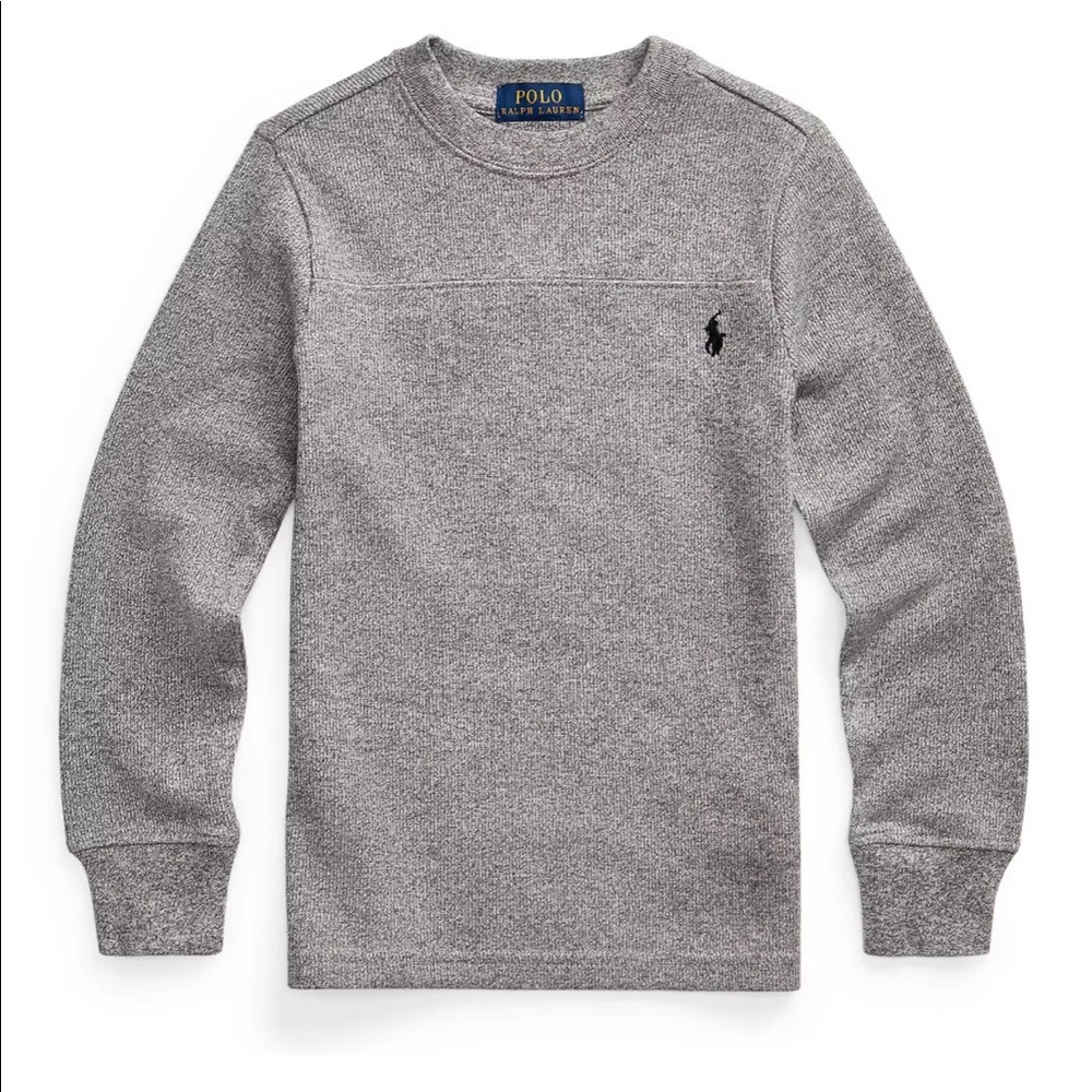 Ralph Lauren waffle knit long sleeve t-shirt size 4 in Grey